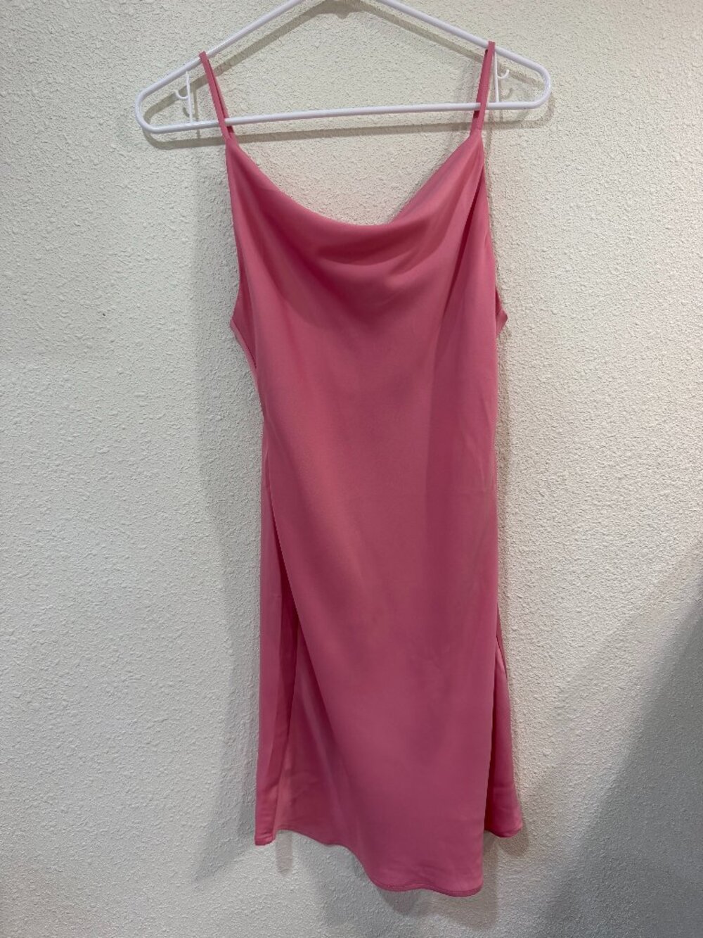 Urban Outfitter Pink Slip Mini Dress Cowl Neck Romantic Size Small